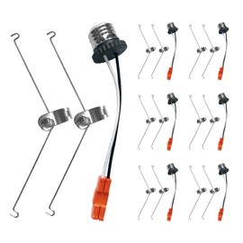 ASD (6 Pack) Retrofit Kit for LED Disk Light Installation in 6 Inch Recessed Can, E26 Base and TP24 Connector for Traditional Recessed Can