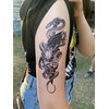 BeyondTattoos 2 Sheets Cobra Tattoo Japan Tattoo Hannya Oni Mask