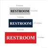 Basic Restroom Sign (Brushed Silver) - Small