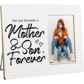YYLYMX Mother Gifts for Mom Picture Frame from Son, the Love Between a Mother & Son Is Forever, 4x6 Inch Photo