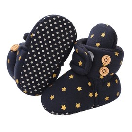 Aisprts Unisex Baby Winter Shoes, Newborn Cotton Baby Girls Boys Boots Socks with Fleece Lining Non-Slip Warm Baby Shoes, E3