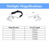 Beileshi Headhand Magnifier Glasses with 2 LED Professional Jeweler's Loupe