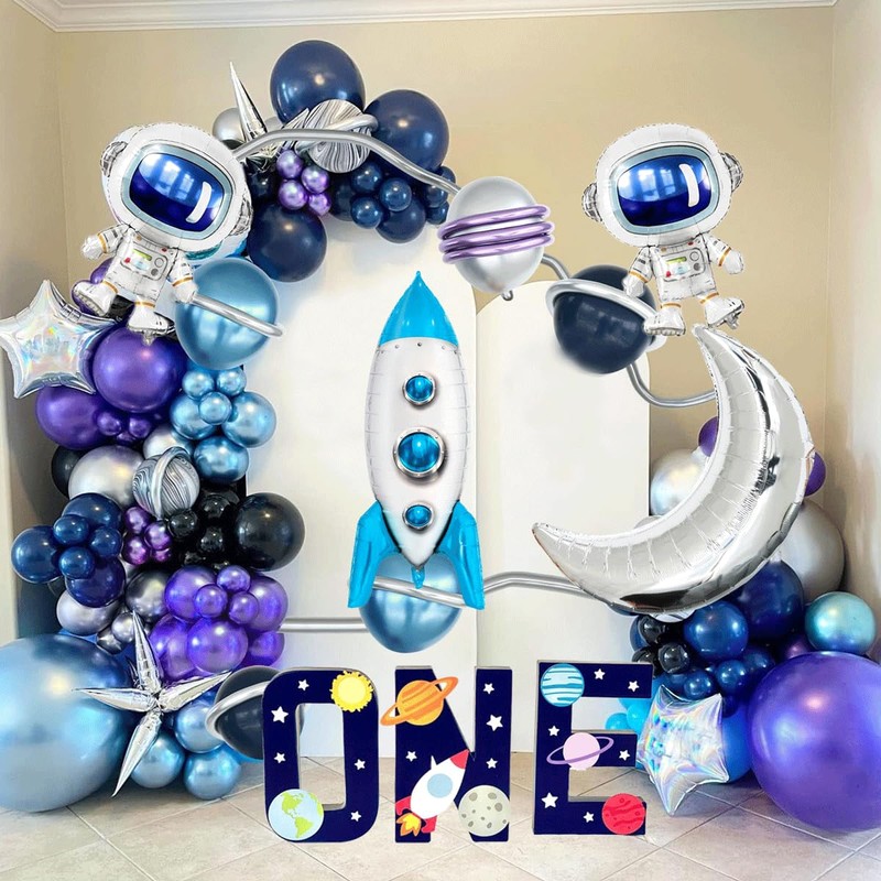 Astronaut Balloons Rocket Balloons for Space Themed Birthday Party Decorations