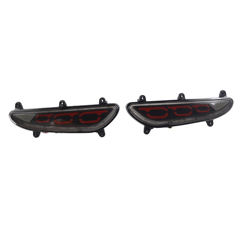 LED Rear Bumper Reflective Fog Brake Turn Indicator Black Left