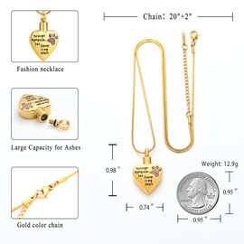 memorial jewelry Your Wings were Ready,But My Heart was Not Stainless Steel Carved Locket Cremation Urn Necklace for Pet Dog Cats