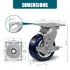 CWfutureparts 5"X2" Heavy Duty Industrial Casters,Polyurethane on Polypropylene Core Caster