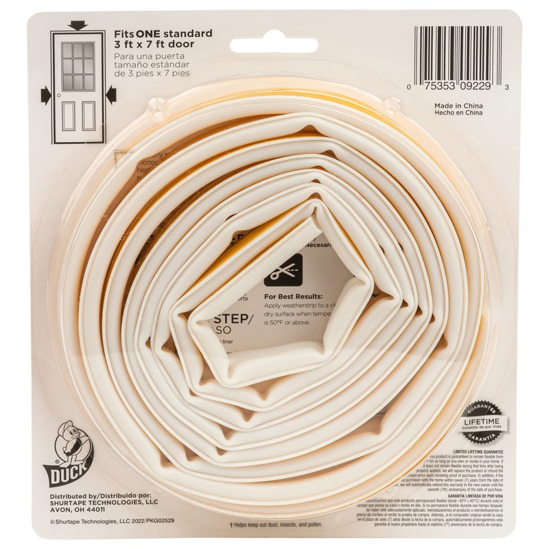 Duck MAX Strength Silicone Weatherstrip Seal, Self-Adhesive Premium Weatherproofing, .3125-Inch