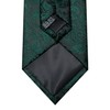 Barry.Wang Green Tie Sets Silk Paisley Floral Necktie Pocket Square