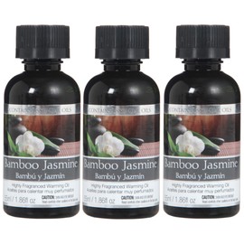 Hosley's Set of 3, 55 ml Bamboo Jasmine Fragrance Warming Oils. Ideal Gift for Weddings, Spa, Meditation Settings. P1
