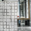 Startseite Shower Curtain - Black White Lattice Plastic Shower Curtains