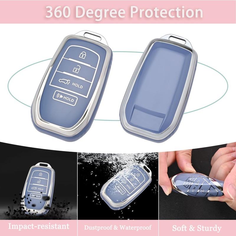 Key Fob Cover for Toyota - 4 Buttons Soft TPU