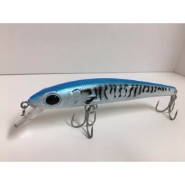 Samurai 6.5" 1.5oz AX6883 Top water Long Shot lure 2/0 treble hooks (Blue Bass)