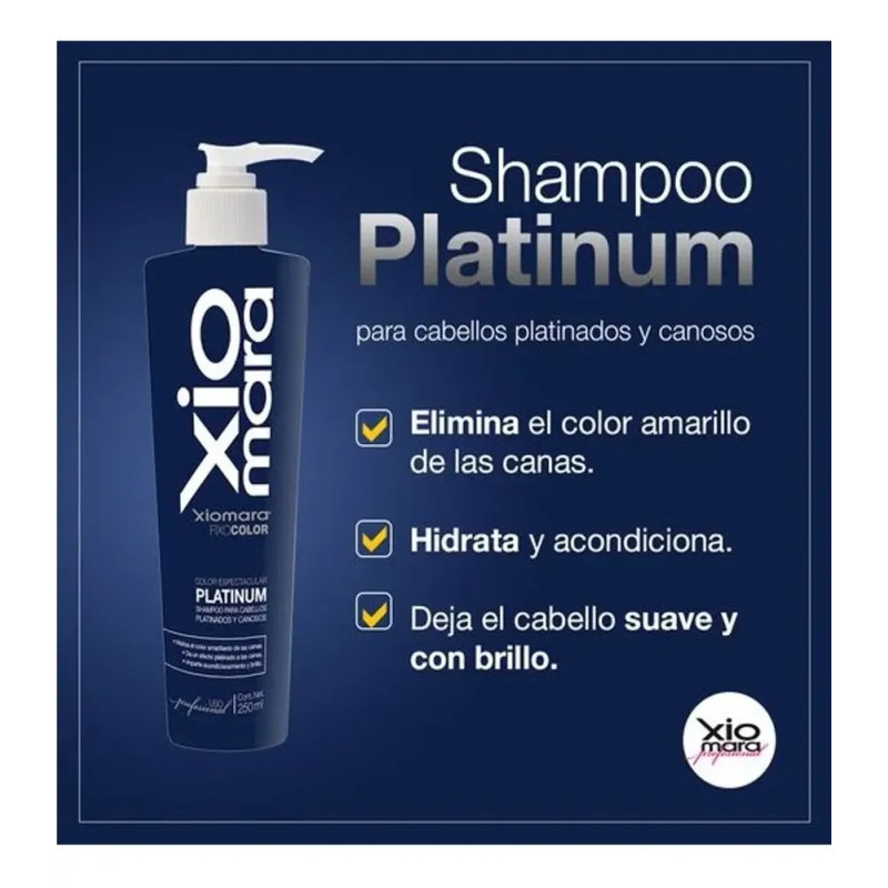 Shampoo Matizador Platinum Xiomara 250 Ml