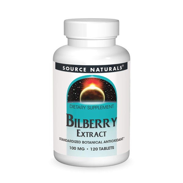 Source Naturals Bilberry Extract 100 mg Standardized Botanical Antioxidant - 120 Tablets