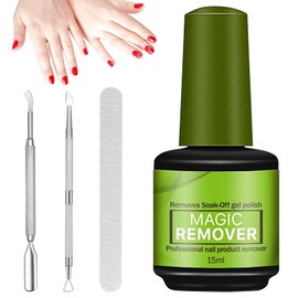 Nagellackentferner, Gelnägel Shellac Entferner Remover, Nagellackentferner für Gelnägel, Entfernt Schnell und Einfach Gelnägel, Gel Nagellack Entfernung mit Nagelfeile & Nagelhautschieber