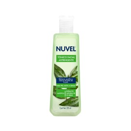 Nuvel Tónico Facial Astringente con Té Verde 235 ml  Limpiador Facial para Piel Grasa o Mixta con Ingredientes Naturales