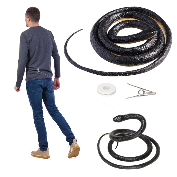 DOINEUFL Fake Snakes - Realistic Soft Rubber Snake Toys Pranks