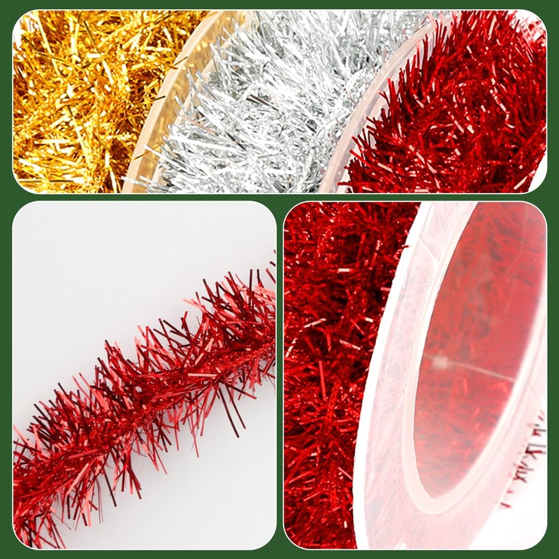Thyonta 3PCS Christmas Decoration Wire Stripes DIY Woolen Wire with