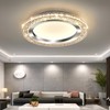 UOFUS 32W LED Flush Mount Ceiling Light Chrome 15.7inch Modern