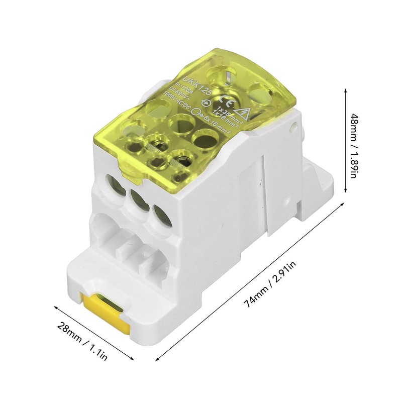 Junction Box, UKK-125A 690V DIN Rails Terminal Block Distribution Box,