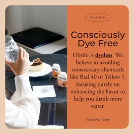 Obrilo Performance Energy Dye Free Water Enhancer - L-Theanine + Taurine + Vitamin Complex + Ginseng + Guarana Seed, 2.0 Fl. Oz. x 2 Bottles (Cherry Charge)