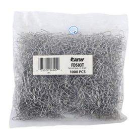 American Fishing Wire Broches de Bloqueo Duo, tamaño #3, 40 LB (18 kg) Prueba, Brillante, 1000 Piezas