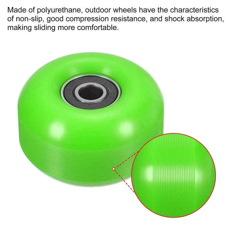 PATIKIL 52mm Skateboard Wheels with Ball Bearings, 4 Pieces Road