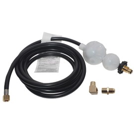 F273684 12FT Propane Hose Kit with Regulator Compatible with Mr.Heater F273684 Buddy Heaters, Propane Hose for RV, Grill, Gas Stove, Gas Generator with 3/8" Female x 3/8" Male Street Elbow