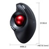 Sanwa Supply MA-BTTB179BK Trackball Bluetooth Ergonomic Tilt Wheel Multi Pairing