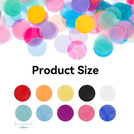 SpetngSake 50 g / pack pastel coloured confetti, round sequins made of PET or paper, 1 cm, for birthday, wedding, Christmas, Valentine's Day, carnival, baby shower