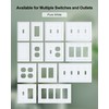 4-Pack Decorator Wall Plate Cover, Pure White Decorative Switch Plates
