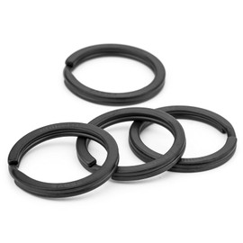 TI-MULTI (Ti) Titanium Black Key Holder Ring Lightweight Outer Diameter 0.8 inch (20 mm) / 25 mm / 28 mm 4pcs (25mm/4pcs)