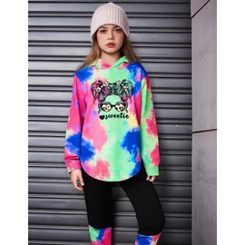 Auiopila Girls Clothes Tie Dte Sweetshirt Top and Legging Pants Girls Outfits Sets