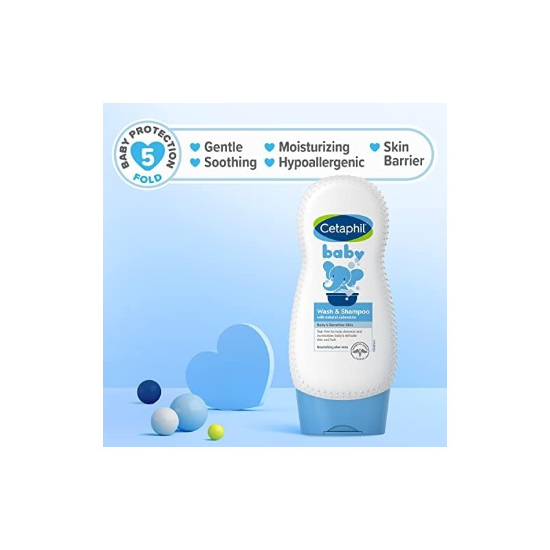 Cetaphil Baby Wash And Shampoo With Organic Calendula, 7.8 Ounce