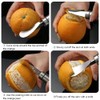 304 Stainless Steel Citrus Peeler Grapefruit Peeling Tool Household Curved