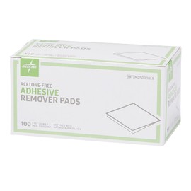 Medline Adhesive Remover Pads, Acetone-Free, 2-Ply, Box of 100