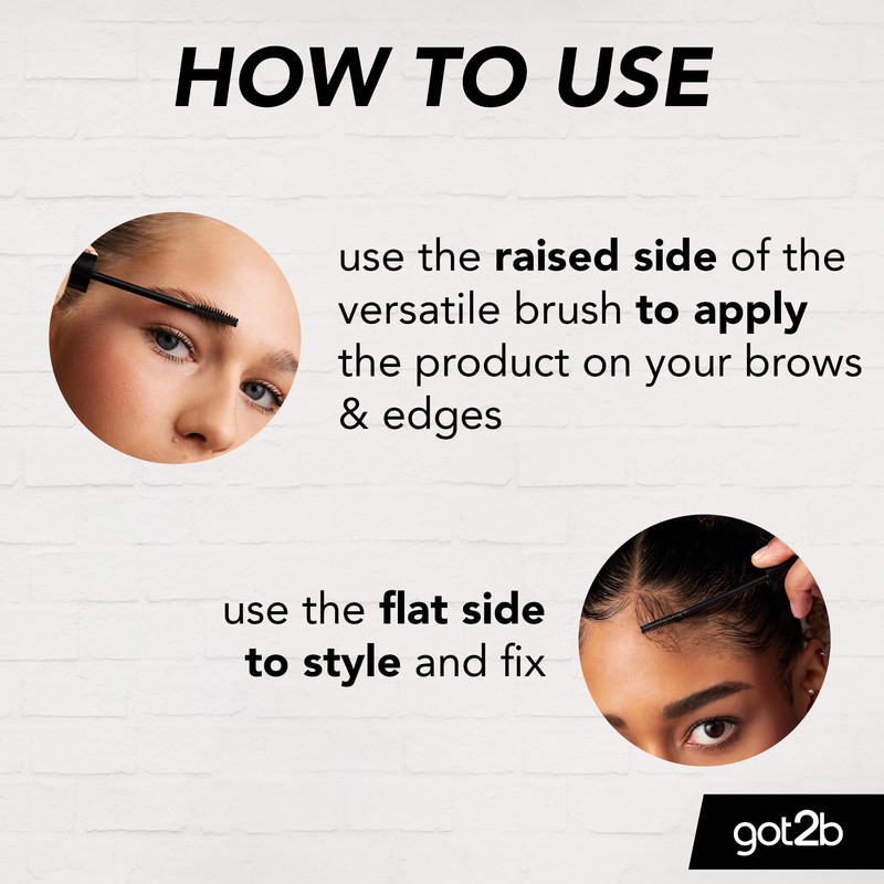 got2b glued for Brows & Edges eyebrow gel, vegan waterproof