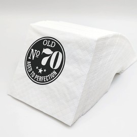 SharkBliss Vintage 1954 70th Birthday Cocktail Napkins, 100 Pack Old Number 70 Aged To Perfection 70th Birthday Disposable Beverage Paper Cocktail Napkins 2-Ply, 5x5" (Old NO. 70)
