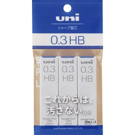Mitsubishi Pencil Pencil Lead Uni Uni 0.3 HB 3pcs ULS03253PHB Black