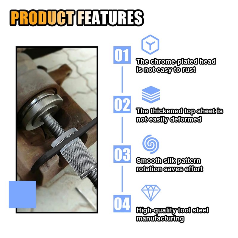 Brake Caliper Piston Rewind Tool, Car Rear Brake Pad Wind