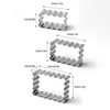 6Pcs Scalloped Cookie Cutter by Doczen, 2 Inch Square Cookie