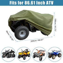X AUTOHAUX Waterproof ATV Cover 4 Wheeler Covers Quad Cover fit Most 600CC-1000CC for Can-Am Outlander 450 650 570 XT/MR/X MR 570 XXL Size