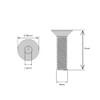 M4 (4mm x 8mm Inc Head) Hex Socket Countersunk Machine