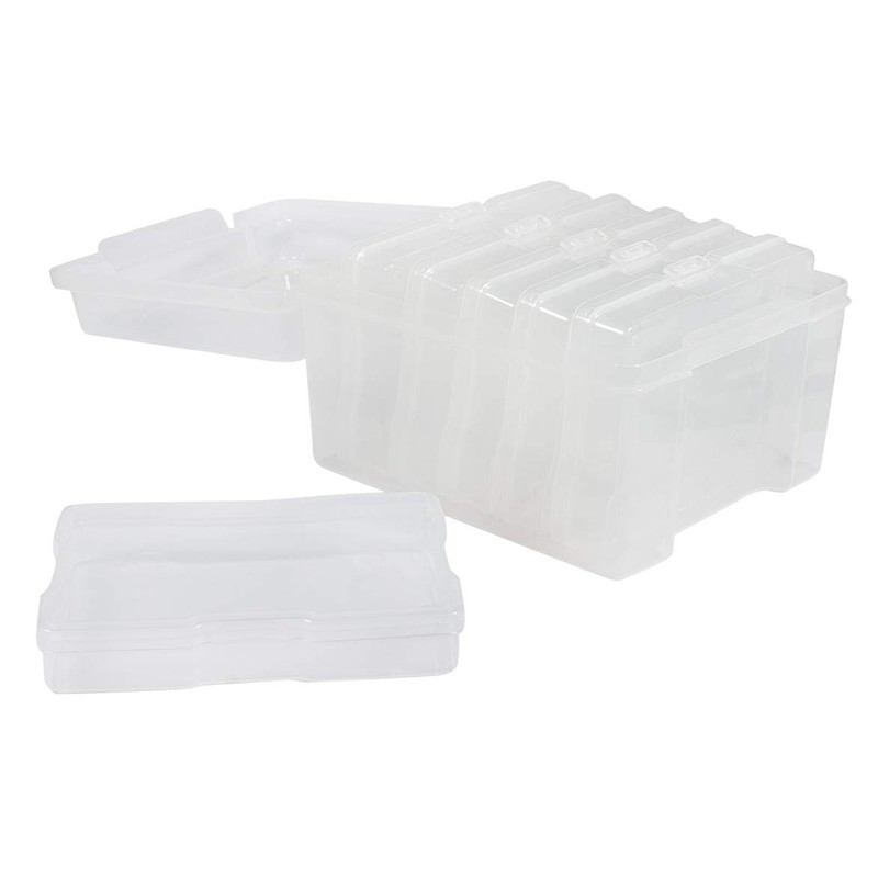 Rayher 39572000 Storage Box with 6 Inner Boxes, Transparent, 21