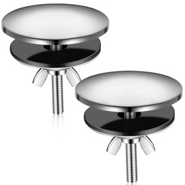 LEIFIDE 2 Pcs 2 Inch Kitchen Sink Hole Cover Faucet Hole Cover Stainless Steel Kitchen Sink Tap Hole Plate Stopper Cover Blanking Metal Plug (Polished Chrome)
