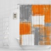 Abaysto Burnt Orange Grey Geometry Shower Curtain Lightweight Shower Curtains