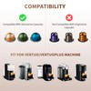 Reusable Pods for Nespresso Capsules VertuoLine, 100pcs Refillable Aluminum Covers