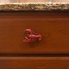 TG,LLC Treasure Gurus Red Nautical Lobster Metal Drawer Pull Dresser