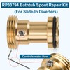 lasuroa Brass Tub Spout Adapter, RP33794 Slip-On Diverter Repair Kit