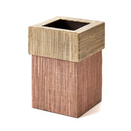 Asia-kobo by ELEMENTS 14027-pk Trash Can Trash Bin, Stylish, Lid Included, Approx. W 8.1 x D 8.1 x H 11.8 inches (20.5 x 20.5 x 30 cm), Pink